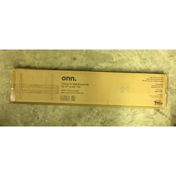 Onn Tilting TV Wall Mount Kit for 24" to 84" TVs (HDMI cable included)